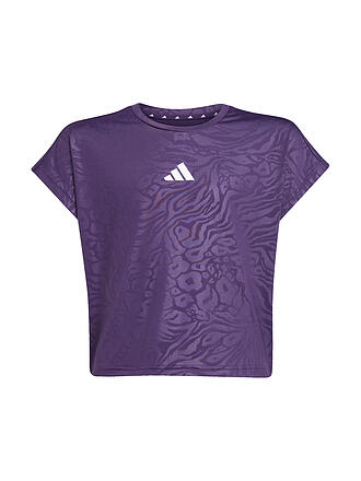 ADIDAS | Maglietta fitness crop da ragazza All Sports con stampa animalier