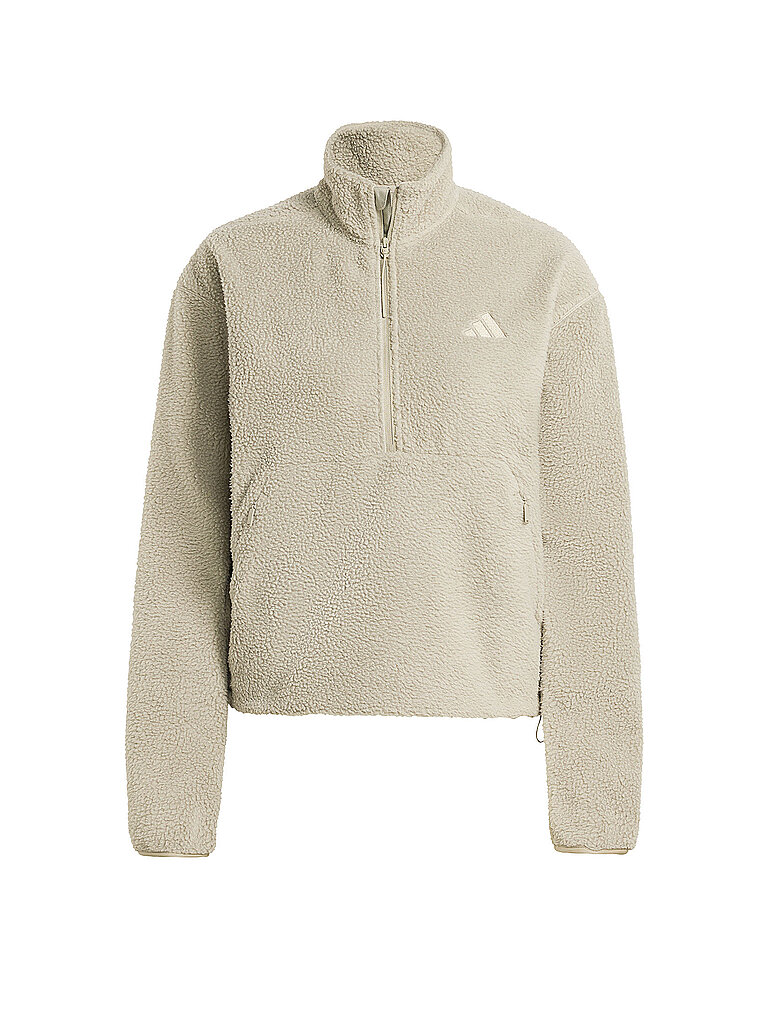 Sweater in pile da donna oliva S