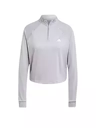 ADIDAS | Damen Fitness Zipshirt Train Essentials Minimal Branding 1/4-Zip  | Grigio