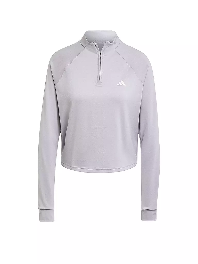 ADIDAS | Damen Fitness Zipshirt Train Essentials Minimal Branding 1/4-Zip  | Grigio