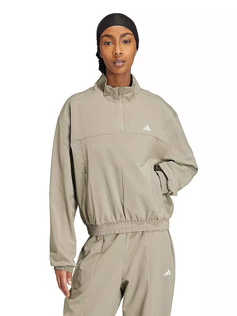 ADIDAS | Damen Sweater 1/4 Zip | Cammello