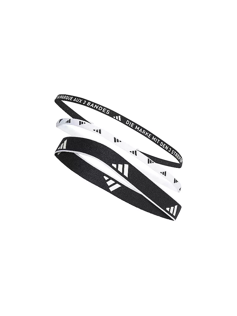 ADIDAS | Fasce per capelli, confezione da 3 | Nero