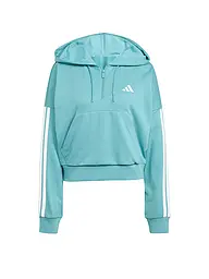 ADIDAS | Felpa con cappuccio da donna Half Zip 3S | Petrolio