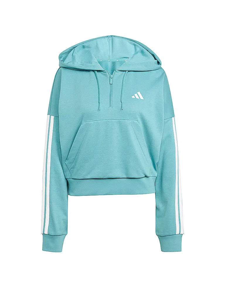 ADIDAS | Felpa con cappuccio da donna Half Zip 3S | Petrolio