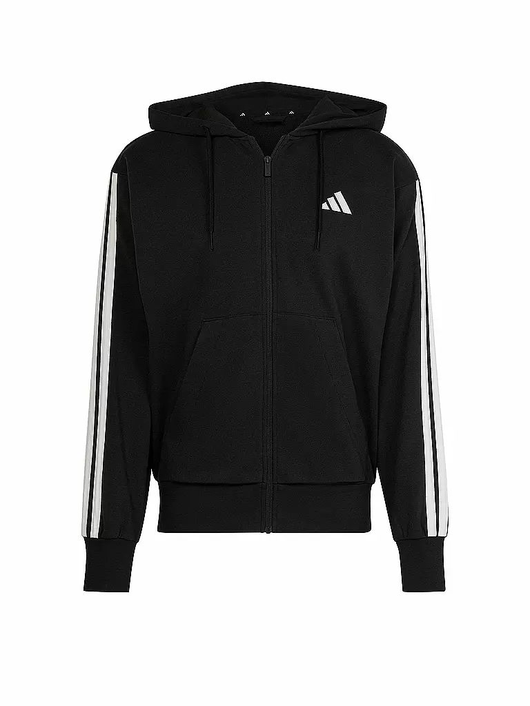 ADIDAS | Felpa con cappuccio da uomo 3S FT FZ | Nero