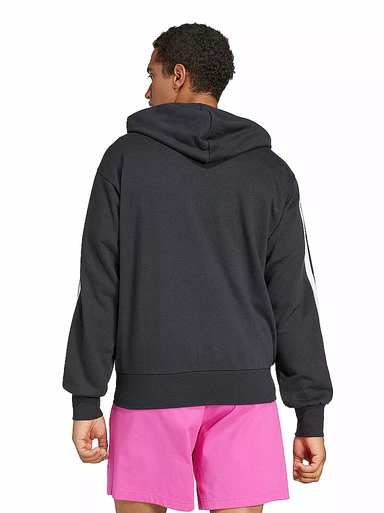 ADIDAS | Felpa con cappuccio da uomo 3S FT FZ | Nero