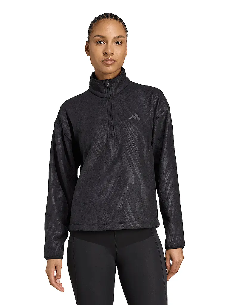 ADIDAS | Felpa da fitness in pile da donna | Nero