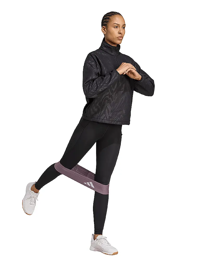 ADIDAS | Felpa da fitness in pile da donna | Nero