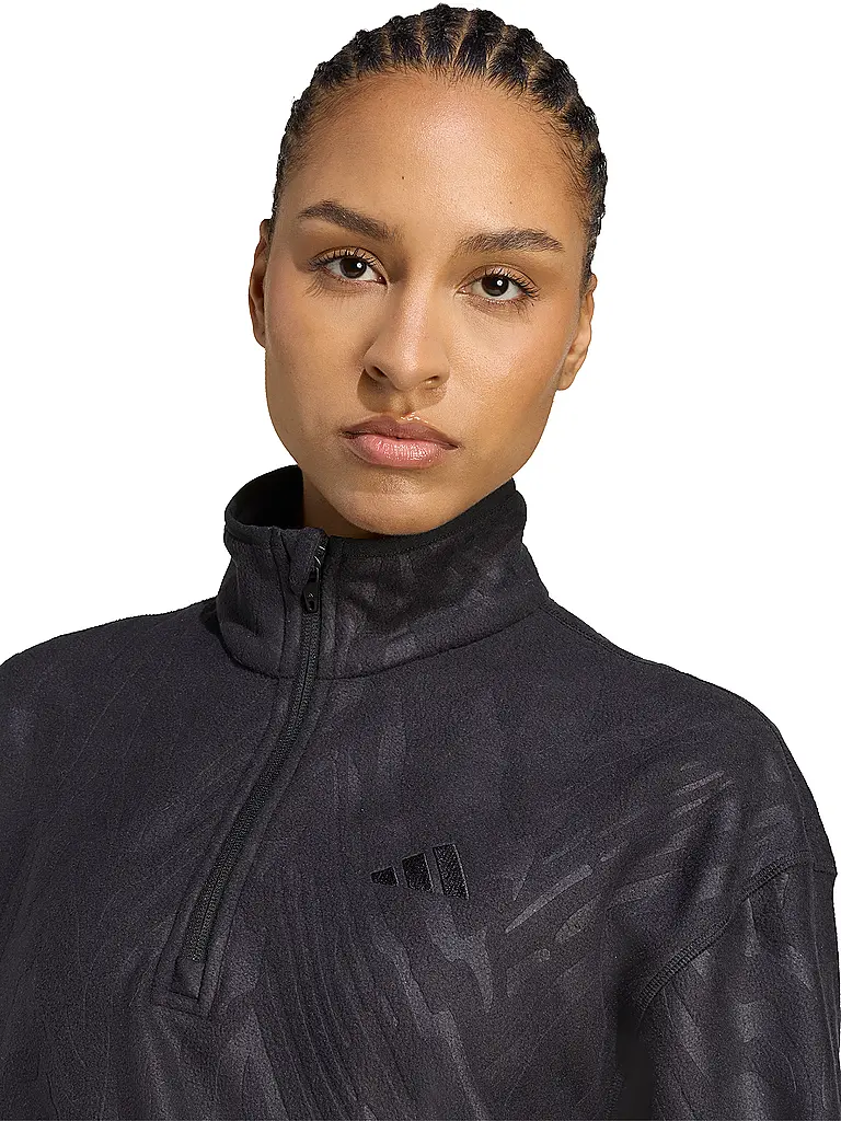 ADIDAS | Felpa da fitness in pile da donna | Nero