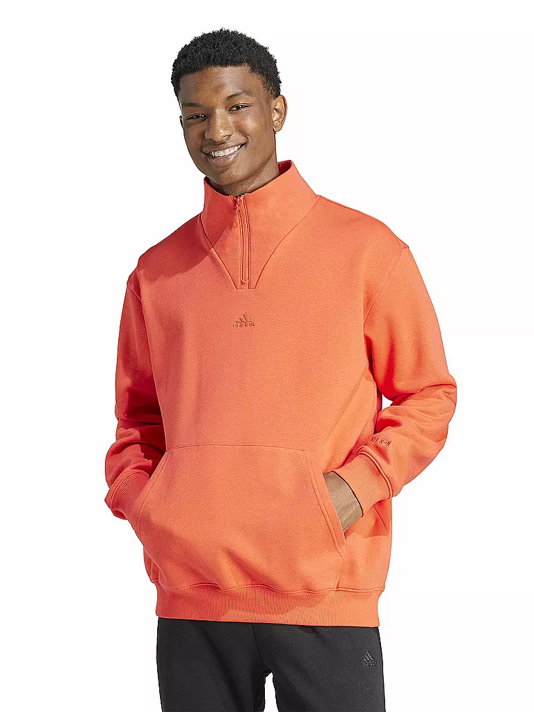 ADIDAS | Felpa da uomo ALL SZN con zip a 1/4 | Rosso