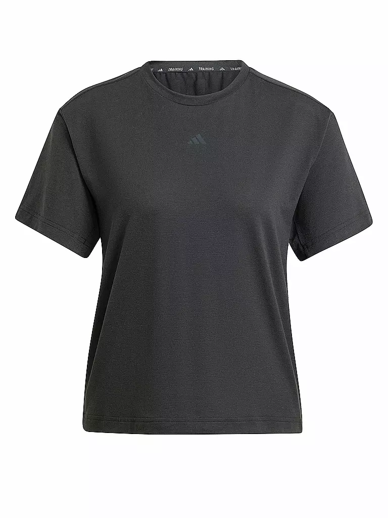 ADIDAS | Fitnessshirt da donna Power con apertura sulla schiena e 3 strisce | Nero