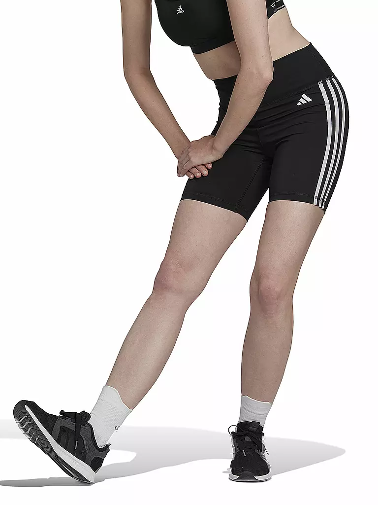 ADIDAS | Fitnesstight da donna Essentials a 3 strisce a vita alta | Nero