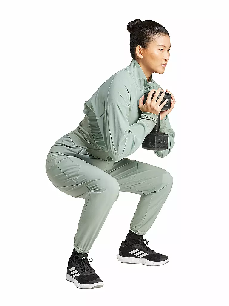 ADIDAS | Giacca da fitness da donna D4T WVN Cover | Verde chiaro