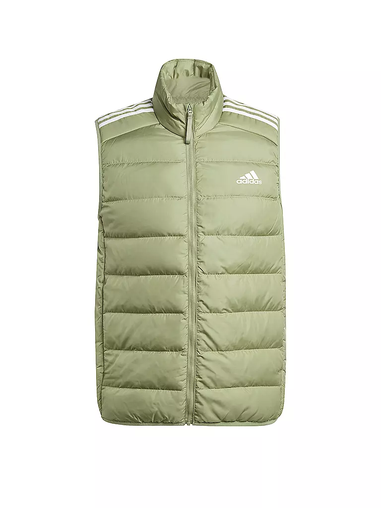 ADIDAS | Gilet imbottito da uomo Essentials 3-Stripes Light | Oliva