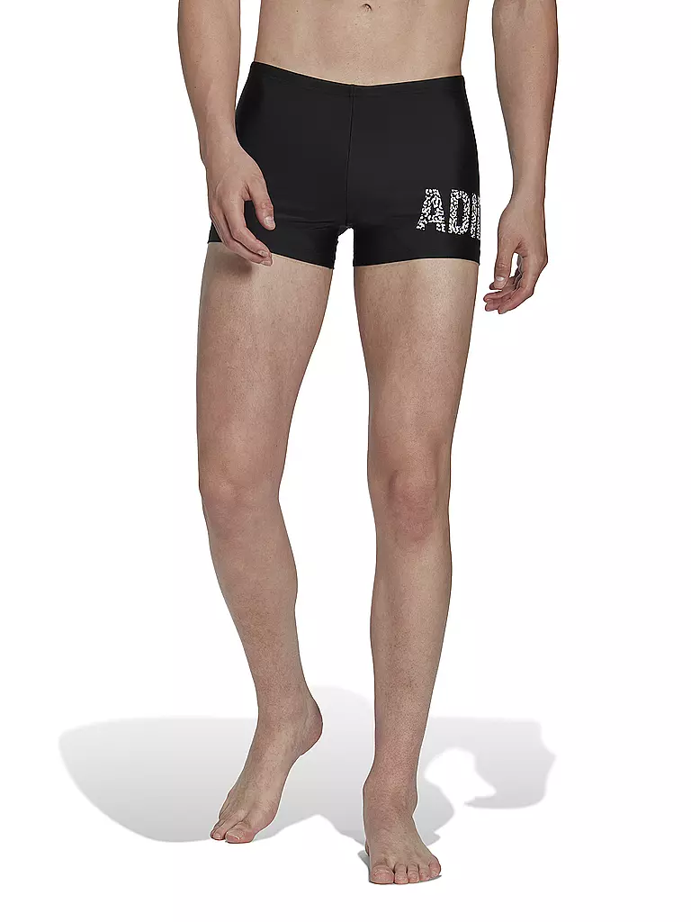 ADIDAS | Herren Beinbadehose Wording Swim Boxer | Nero