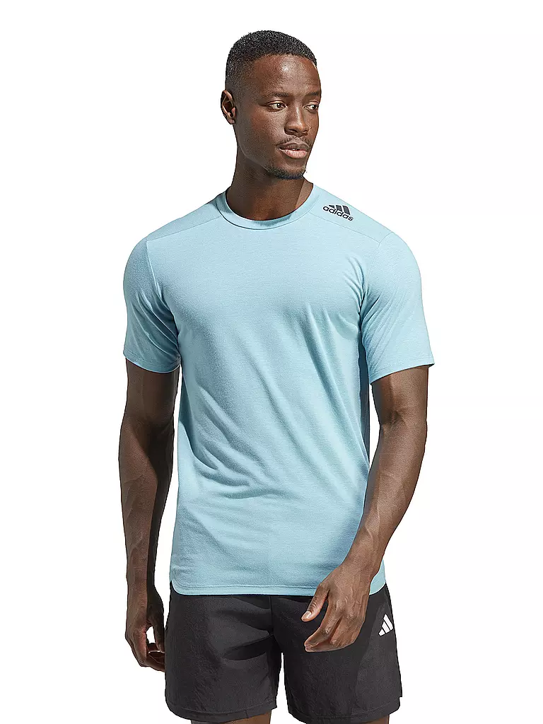 ADIDAS | Herren Fitnessshirt Designed for Training  | Blu chiaro