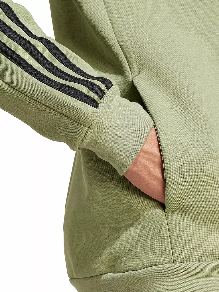 ADIDAS | Herren Kapuzenjacke Essentials 3-Streifen  | Oliva