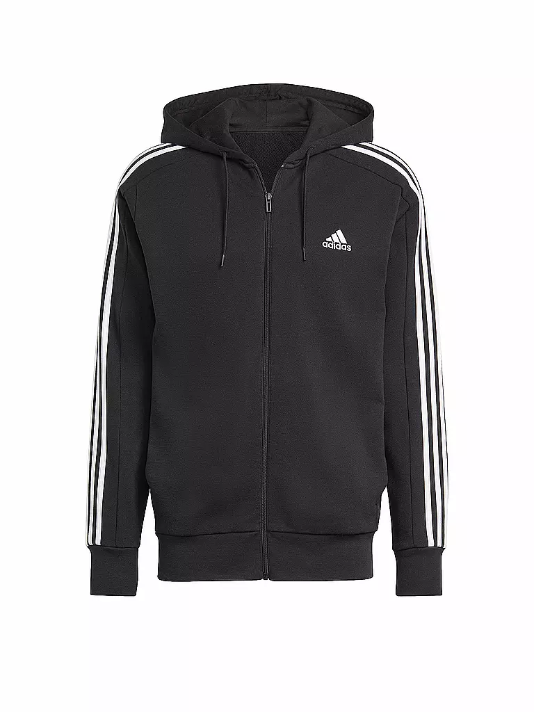 ADIDAS | Herren Kapuzenjacke Essentials French Terry 3-Streifen | Nero