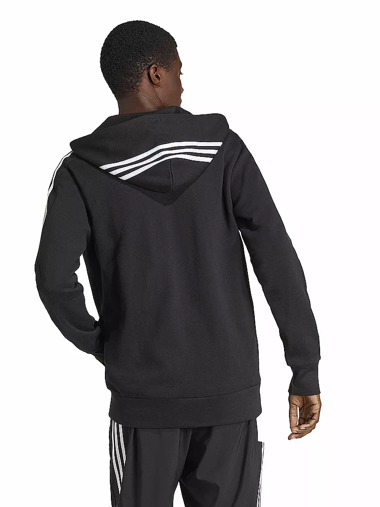 ADIDAS | Herren Kapuzenjacke Essentials French Terry 3-Streifen | Nero