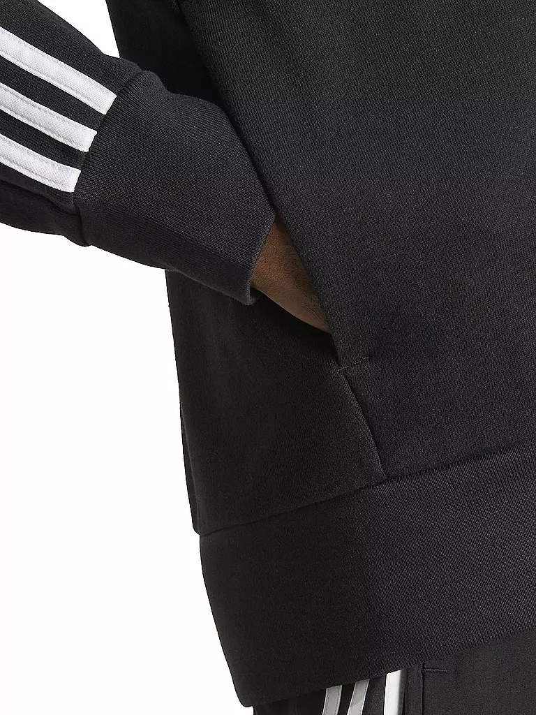 ADIDAS | Herren Kapuzenjacke Essentials French Terry 3-Streifen | Nero