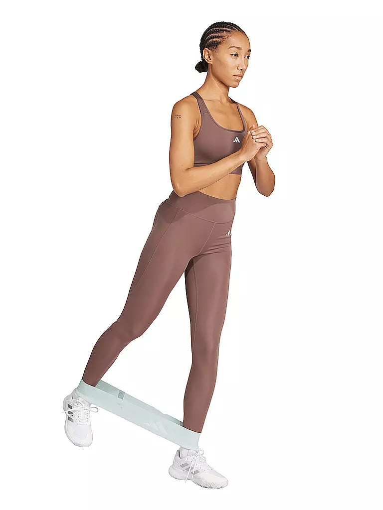 ADIDAS | Leggings da allenamento da donna Optime Essentials a 3 strisce 7/8 | Marrone