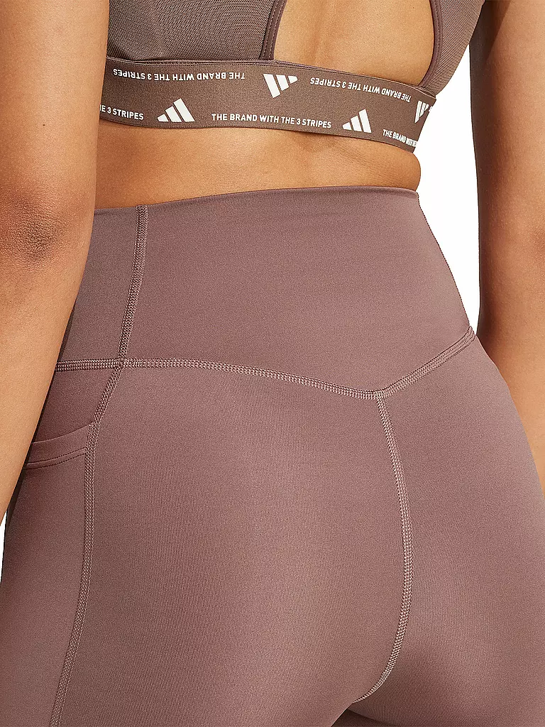 ADIDAS | Leggings da allenamento da donna Optime Essentials a 3 strisce 7/8 | Marrone