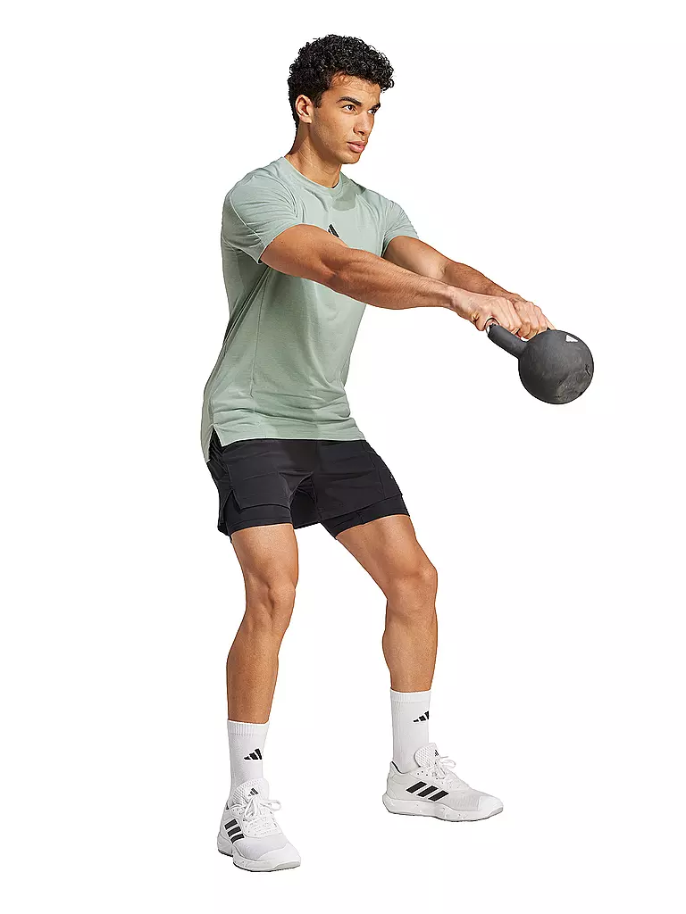 ADIDAS | Maglietta da fitness da uomo D4T | Verde chiaro