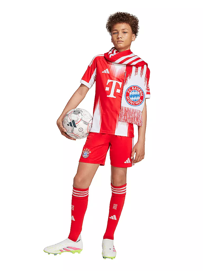 ADIDAS | Pantaloncini da calcio per bambini FC Bayern Monaco 25/26 Home | Rosso