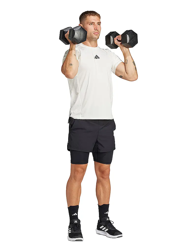 ADIDAS | Pantaloncini da fitness da uomo Gym 2in1 | Nero