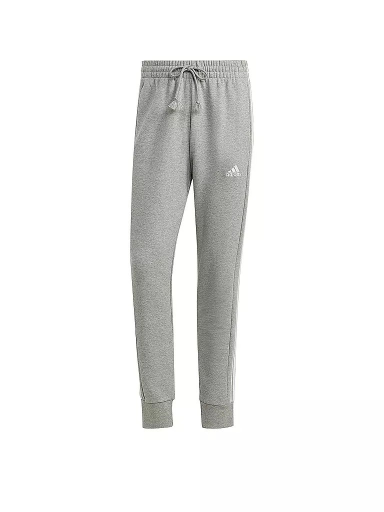 ADIDAS | Pantaloni da jogging da uomo Essentials French Terry con polsini affusolati e 3 strisce | Grigio