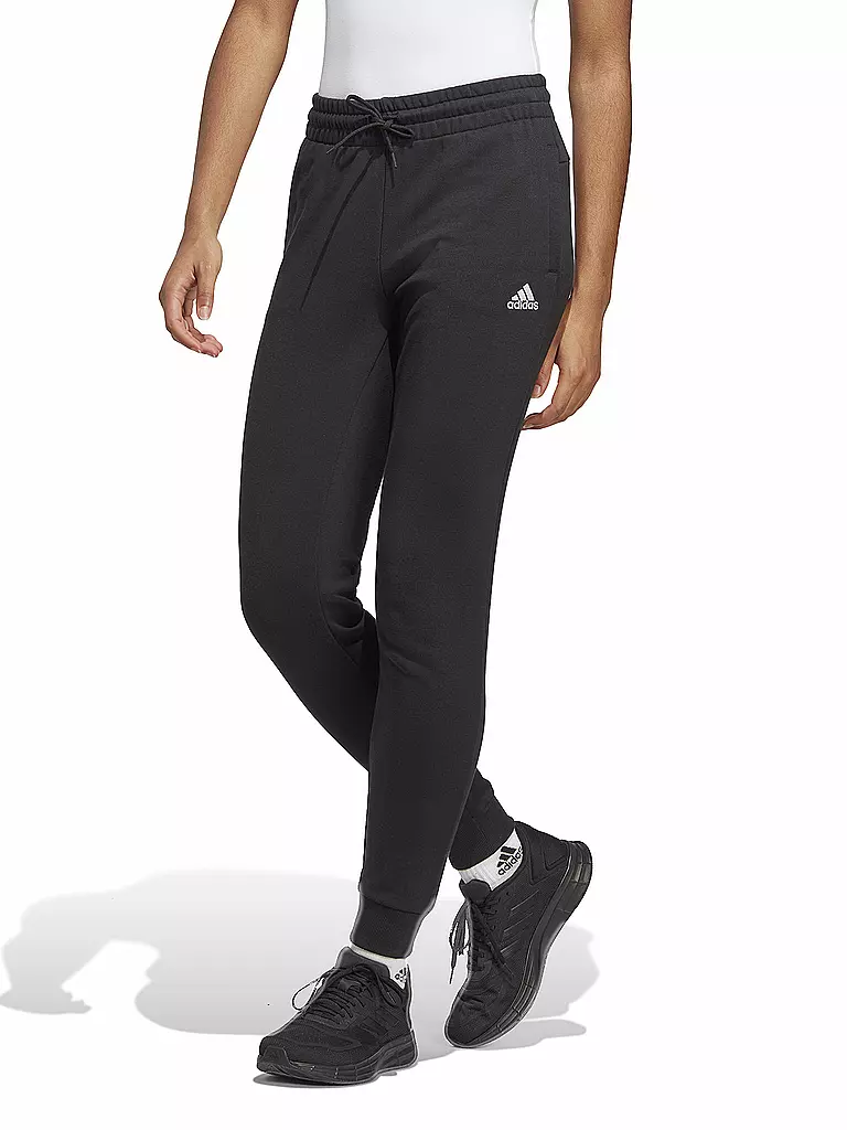 ADIDAS | Pantaloni da jogging donna Essentials Linear French Terry Cuffed | Nero
