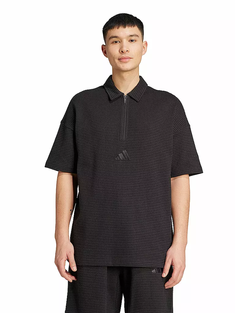 ADIDAS | Polo da uomo ALL SZN in maglia waffle | Nero