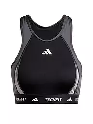 ADIDAS | Reggiseno sportivo da donna TECHFIT High-Neck Colorblock a supporto medio | Nero