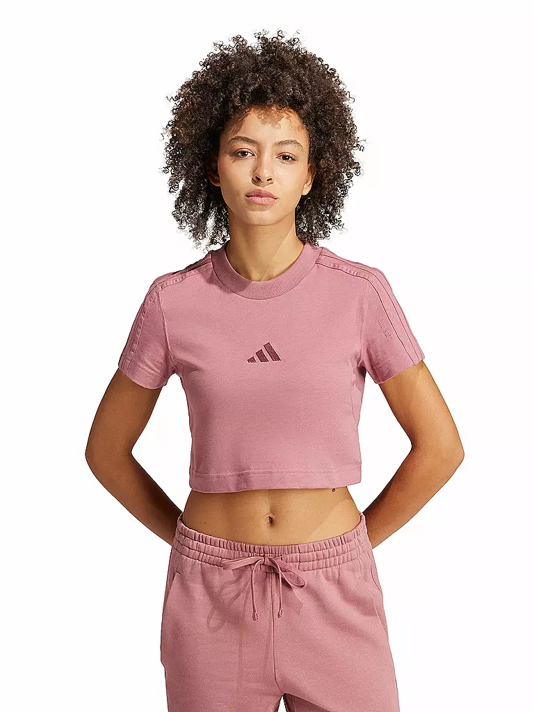 ADIDAS | T-shirt cropped da donna ALL SZN a 3 strisce | Rosa