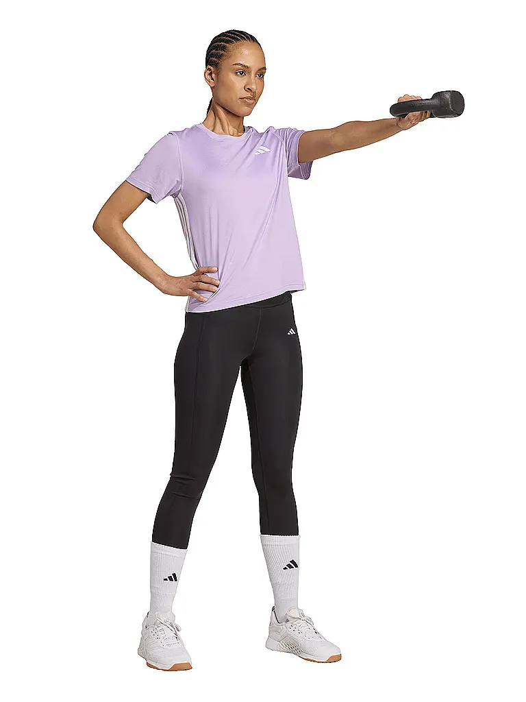 ADIDAS | T-shirt da allenamento da donna Train Essentials a 3 strisce | Rosa