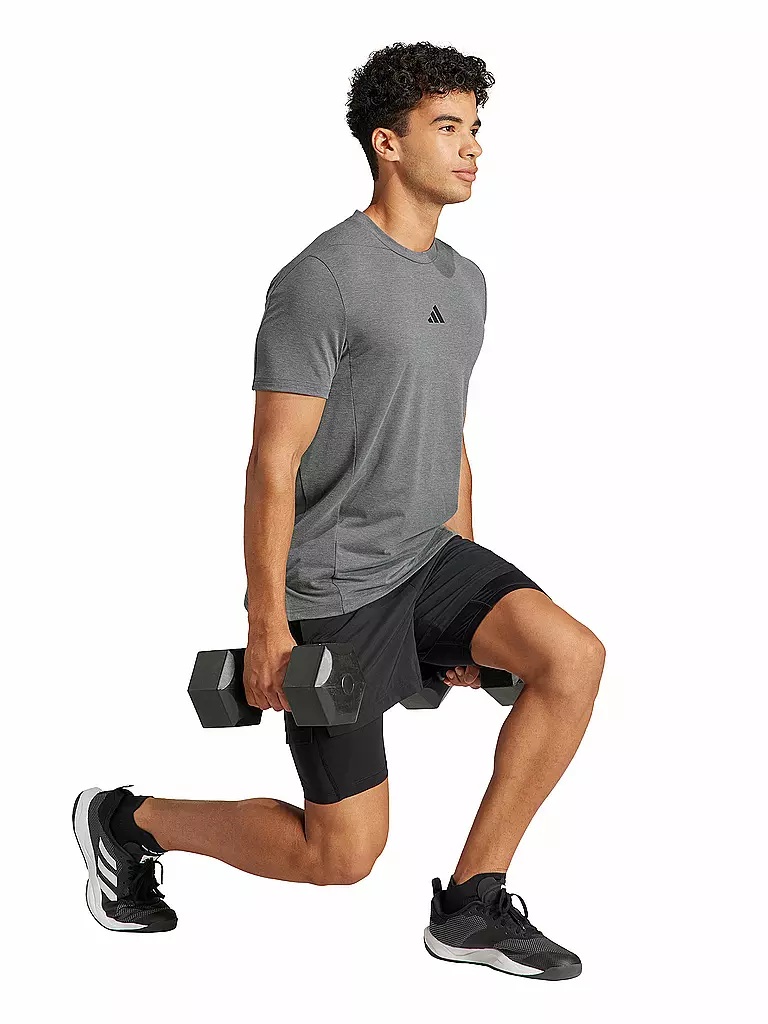 ADIDAS | T-shirt da fitness da uomo D4T | Grigio chiaro