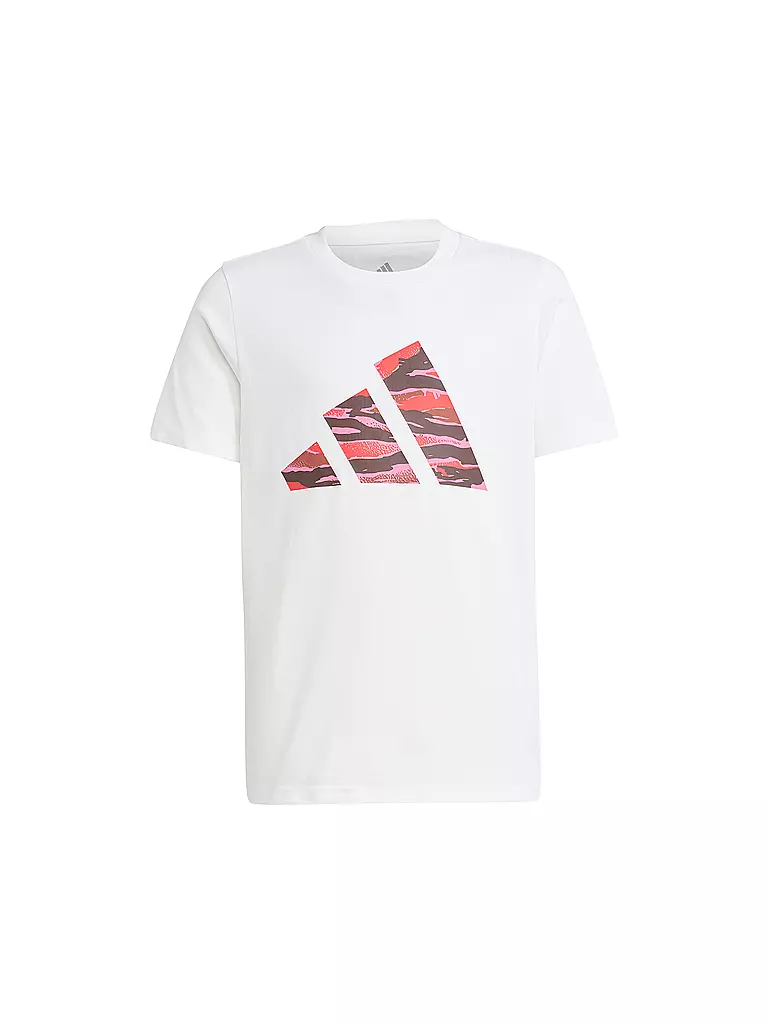 ADIDAS | T-shirt da ragazza con logo camouflage | Bianco