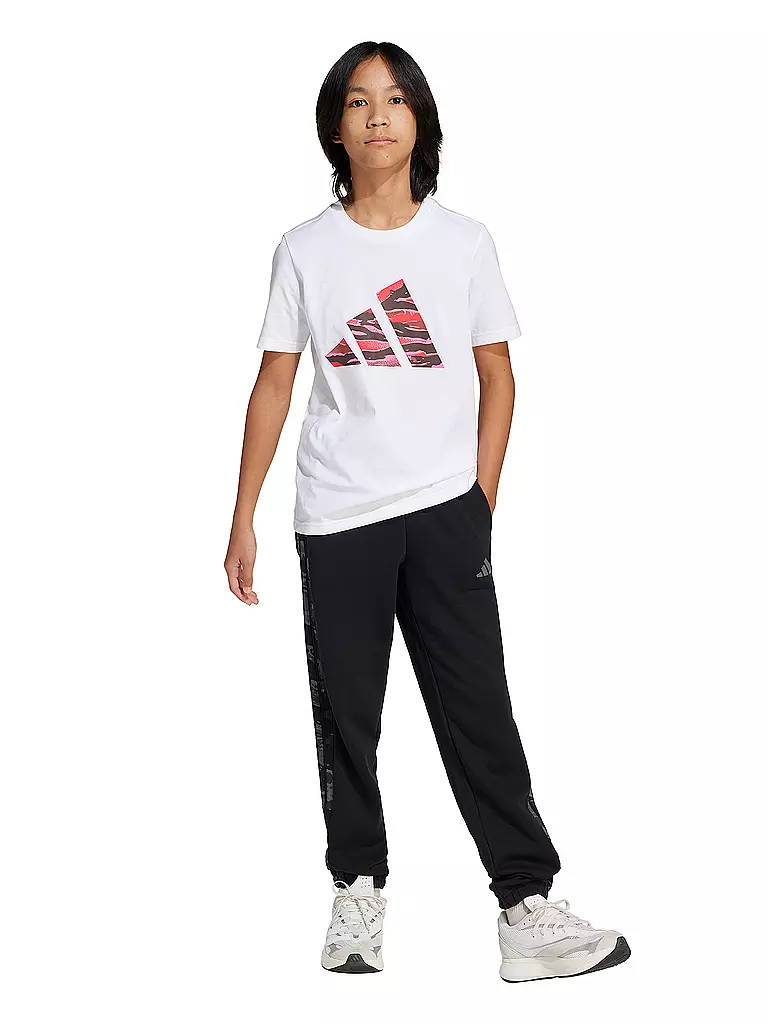 ADIDAS | T-shirt da ragazza con logo camouflage | Bianco