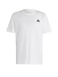 ADIDAS | T-shirt da uomo Essentials in single jersey con piccolo logo ricamato | Bianco