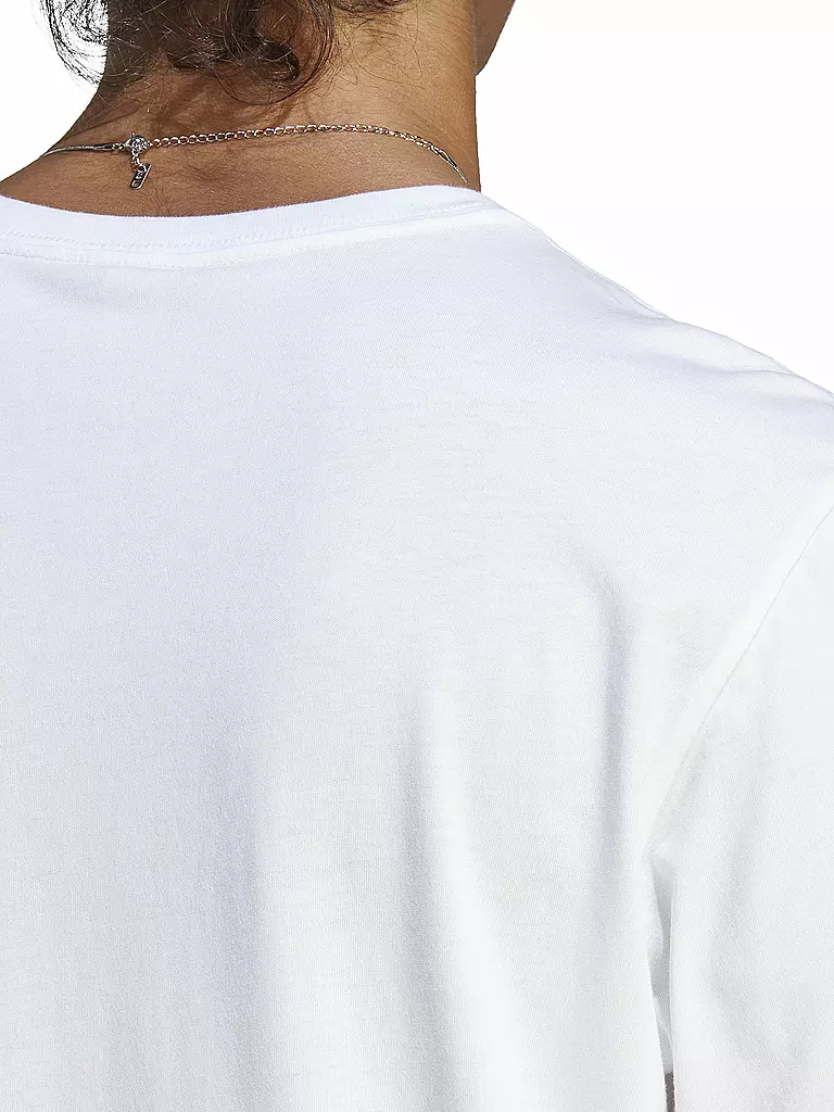 ADIDAS | T-shirt da uomo Essentials in single jersey con piccolo logo ricamato | Bianco