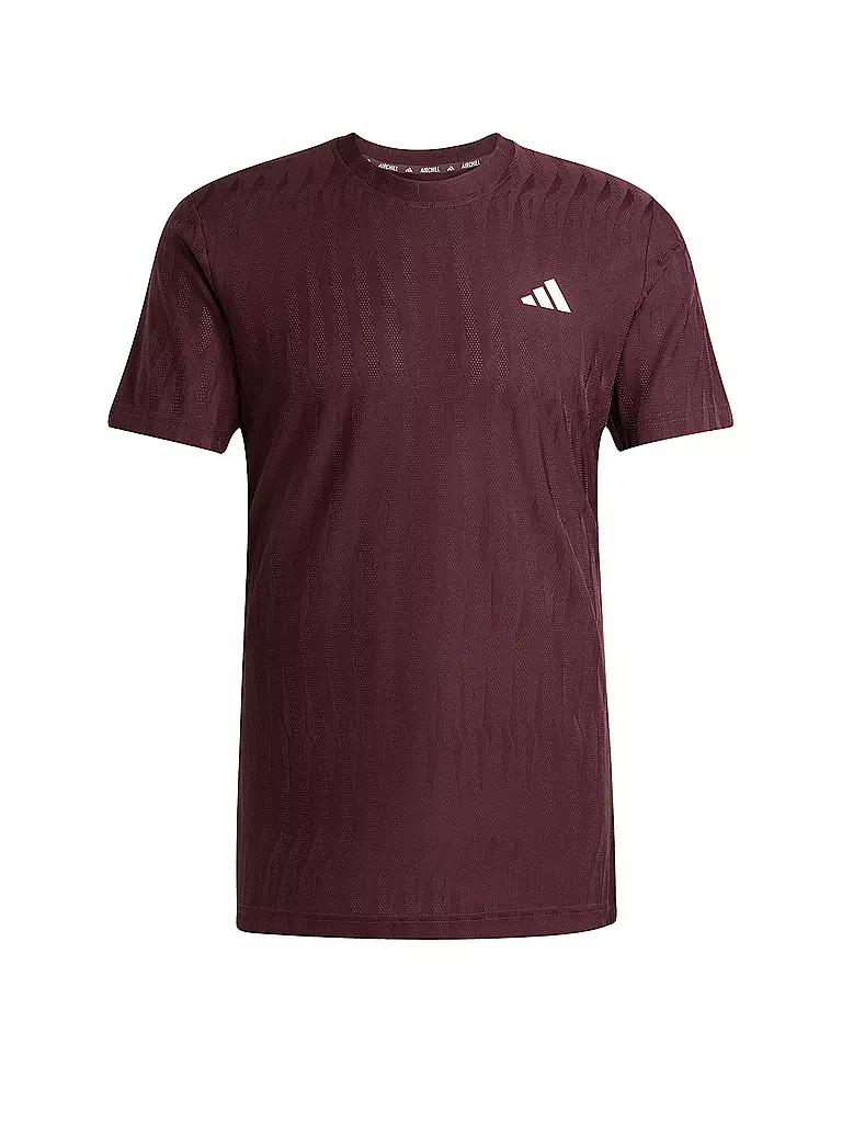 ADIDAS | Tennisoberteil Freelift da uomo | Rosso scuro
