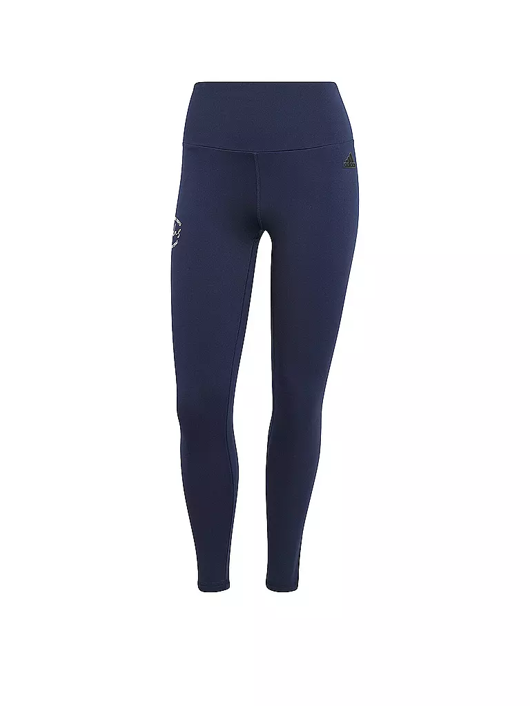 ADIDAS | Tight da donna Signature con stampa grafica a vita alta 7/8 | Blu scuro