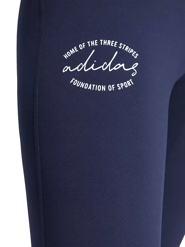 ADIDAS | Tight da donna Signature con stampa grafica a vita alta 7/8 | Blu scuro