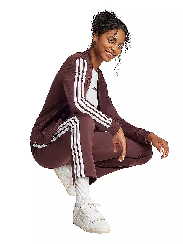 ADIDAS | Tuta da donna 3S TR TS | Rosso scuro