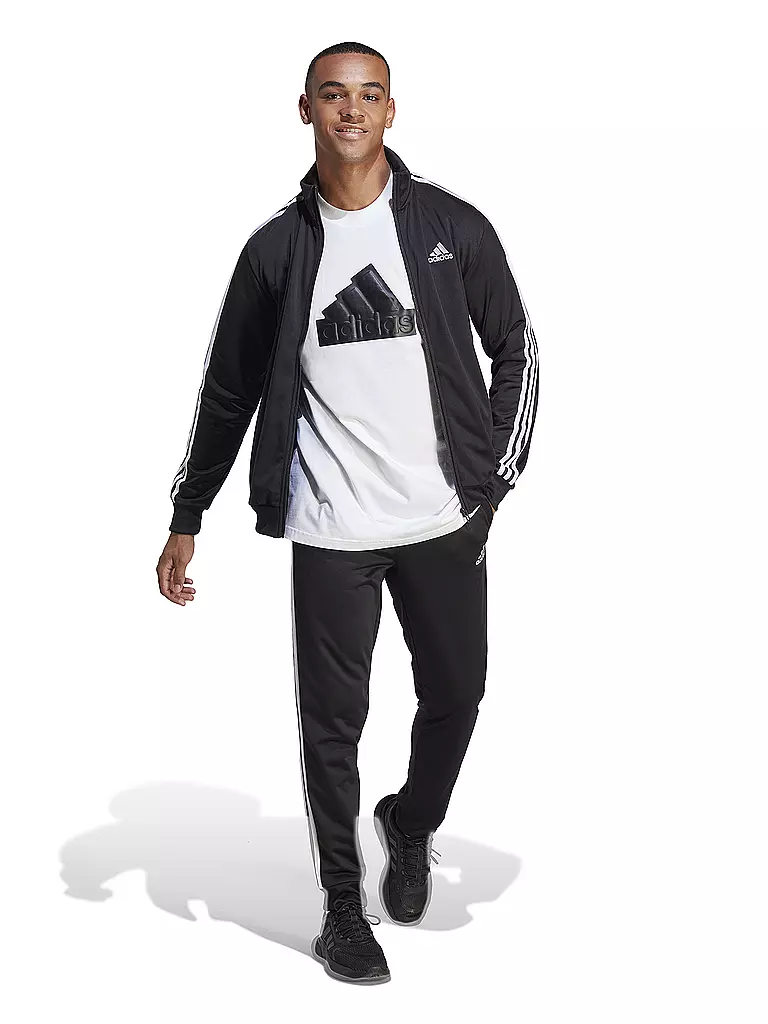 ADIDAS | Tuta da uomo Sportswear Basic a 3 strisce in tricot | Nero