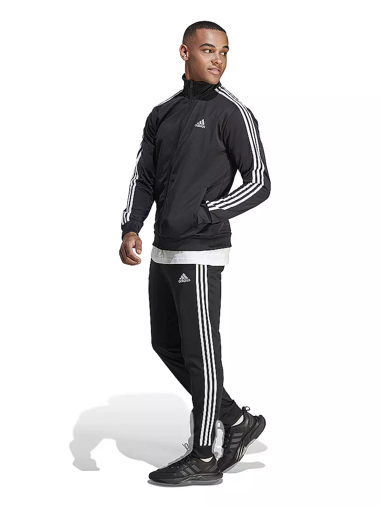 ADIDAS | Tuta da uomo Sportswear Basic a 3 strisce in tricot | Nero