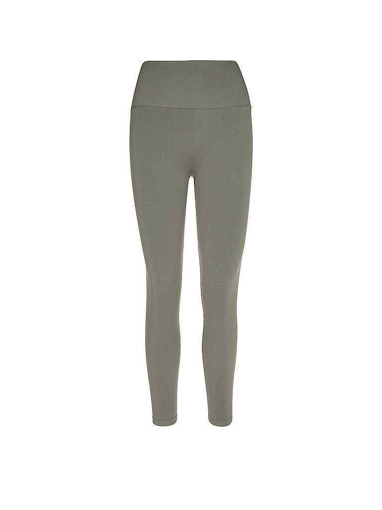 Leggings da fitness modellanti senza cuciture da donna oliva L