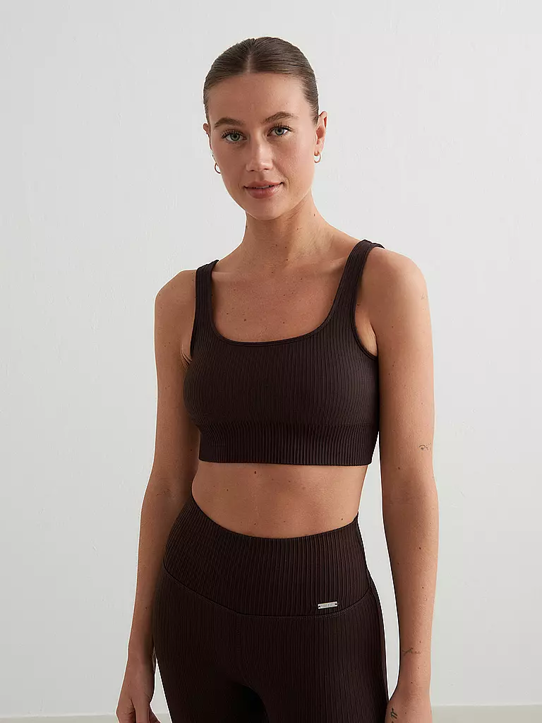 AIM'N | Reggiseno sportivo da donna a coste senza cuciture con supporto medio |