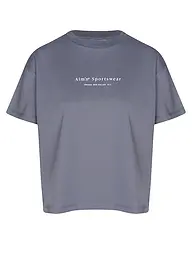AIM'N | T-shirt da donna Boxy Serif | Blu scuro