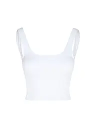 AIM'N | Top da donna a coste senza cuciture | Bianco